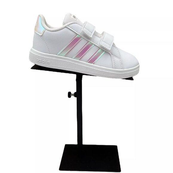 Adidas Grand Court Toddler Girls Slip on Casual Sneakers Size 10 White/Silver - Picture 13 of 13